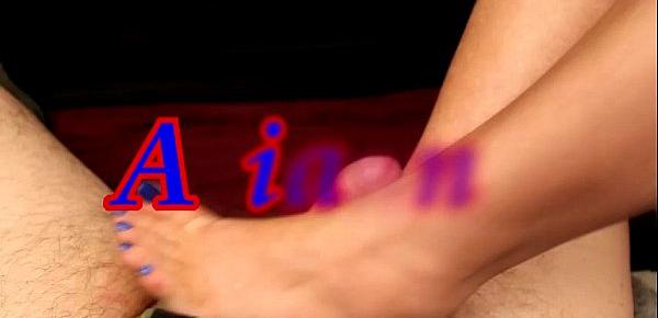  Arianna Blue Nail Footjob Blowfootjob